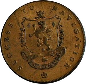 Great Britain / Halfpenny Token 1793 Lancashire Manchester - reverse photo