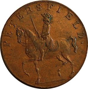 Great Britain / Halfpenny Token 1793 Hampshire Petersfield - obverse photo