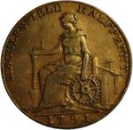 Halfpenny Token 1791 Cheshire Macclesfield: Photo Coin, Great Britain, Halfpenny Token 1791 Cheshire Macclesfield / thumbnail