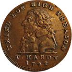 Halfpenny Token 1794 Middlesex Thomas Hardy Acquitted: Photo Coin, Great Britain, Halfpenny Token 1794 Middlesex Thomas Hardy Acquitted / thumbnail