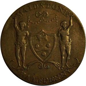 Great Britain / Halfpenny Token 1795 Kent Maidstone - reverse photo