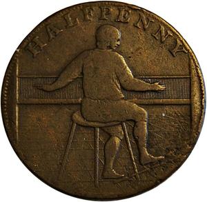 Great Britain / Halfpenny Token 1791 Lancashire Rochdale - reverse photo