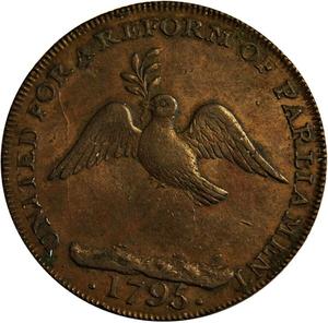 Great Britain / Halfpenny Token 1795 London Corresponding Society - reverse photo
