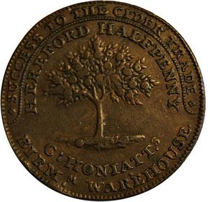 Great Britain / Halfpenny Token 1794 Herefordshire Honiatt - obverse photo