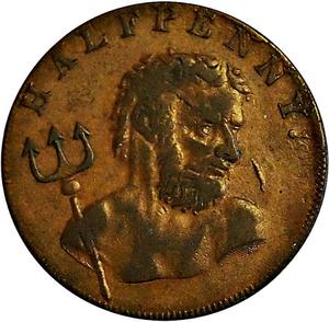 Great Britain / Halfpenny Token 1794 Middlesex J. Fowler - obverse photo