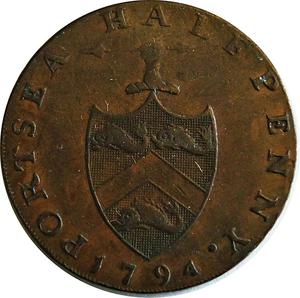 Great Britain / Halfpenny Token 1794 Hampshire Portsea - reverse photo
