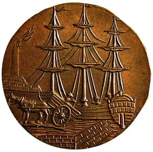 Great Britain / Farthing Token 1795 Surrey Denton's Mule - obverse photo