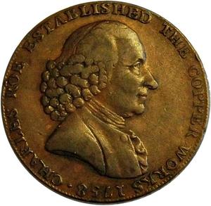 Great Britain / Halfpenny Token 1791 Cheshire Macclesfield - obverse photo