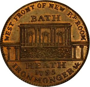 Great Britain / Halfpenny Token 1795 Somerset Bath Heath - reverse photo