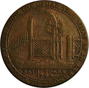 Great Britain / Halfpenny Token 1794 Somerset Bath Botanic Gardens - obverse photo