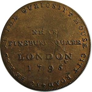 Great Britain / Halfpenny Token 1795 Middlesex T Halls - reverse photo