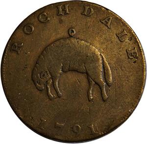Great Britain / Halfpenny Token 1791 Lancashire Rochdale - obverse photo