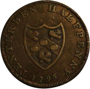 Great Britain / Halfpenny Token 1796 Kent Tenterden - reverse photo