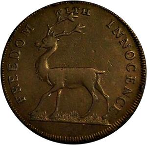 Great Britain / Halfpenny Token 1796 Middlesex Political - reverse photo