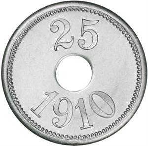 Greenland / Twenty-five Ore 1910 Thule Kap York - reverse photo