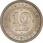 Greenland / Ten Kronor 1922 Ivigtut Cryolite Mine - reverse photo
