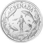 Silver Ounce 2024 Shark Diver: Photo 2024 EC8 Grenada | Shark Diver 1 oz Silver Coin / thumbnail