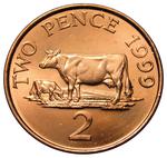 Guernsey / Two Pence 1999 - reverse photo