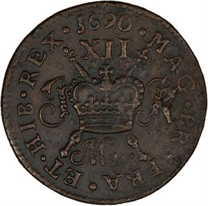 Ireland, Kingdom of / One Shilling 1690 - reverse photo