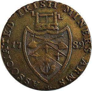 Ireland, Kingdom of / Halfpenny Token 1789 Wicklow Cronebane - reverse photo