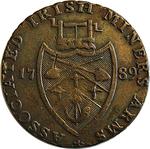 Halfpenny Token 1789 Wicklow Cronebane: Photo Coin, Ireland, Kingdom of, Halfpenny Token 1789 Wicklow Cronebane / thumbnail