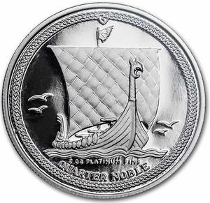 Isle of Man / Platinum Quarter Ounce 1986 Noble - reverse photo