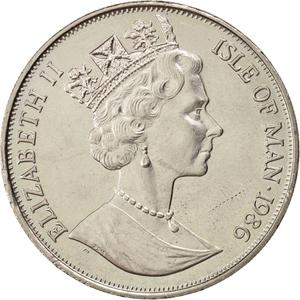 Isle of Man / One Crown 1986 Football World Cup - Game - obverse photo