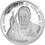 One Crown 2005 Sir Winston Churchill: Photo Isle of Man 2005 - Sir Winston Churchill - Proof Sterling Silver Coin / thumbnail