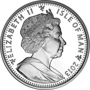 Isle of Man / One Crown 2013 Sochi Olympics - Curling - obverse photo