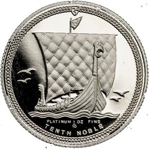 Isle of Man / Platinum Tenth-Ounce 1987 Noble - reverse photo