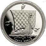 Isle of Man / Platinum Tenth-Ounce 1987 Noble - reverse photo