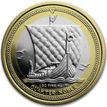 Bimetallic (Platinum / Gold) Quarter Ounce 1995 Noble: Photo 1995 Isle of Man Platinum/Gold Proof Noble / thumbnail