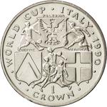One Crown 1990 Football World Cup - Palermo: Photo Coin, Isle of Man, One Crown 1990 Football World Cup - Palermo / thumbnail