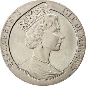 Isle of Man / One Crown 1987 American Constitution - obverse photo
