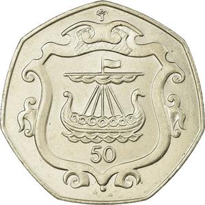 Isle of Man / Fifty Pence 1985 - reverse photo