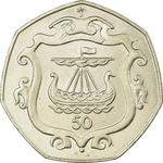 Fifty Pence 1985: Photo Coin, Isle of Man, Fifty Pence 1985 / thumbnail