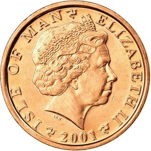 Isle of Man / One Penny 2001 - obverse photo