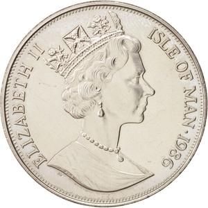 Isle of Man / One Crown 1986 Prince Andrew Wedding - obverse photo