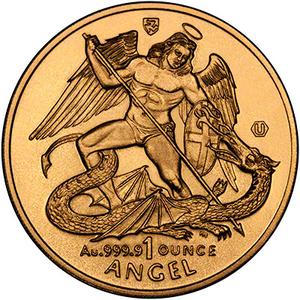 Isle of Man / Gold Ounce 2002 Angel - reverse photo