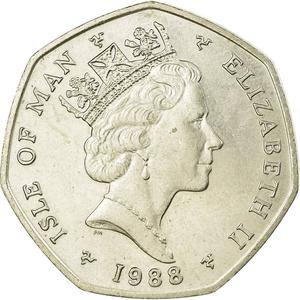 Isle of Man / Fifty Pence 1988 Christmas - obverse photo