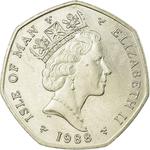Fifty Pence 1988 Christmas: Photo Coin, Isle of Man, Fifty Pence 1988 Christmas / thumbnail