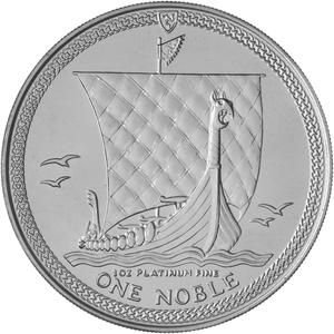 Isle of Man / Platinum Ounce, Noble - reverse photo