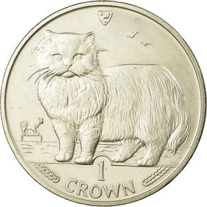 Isle of Man / One Crown 1989 - reverse photo