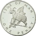 One Penny 1976 Platinum: Photo Coin, Isle of Man, One Penny 1976 Platinum / thumbnail