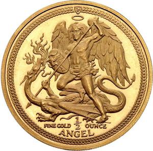 Isle of Man / Gold Half Ounce 1987 Angel - reverse photo