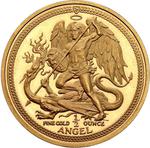Isle of Man / Gold Half Ounce 1987 Angel - reverse photo