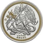 Silver Five Ounces 2020 Angel: Photo 2020 Isle of Man 5oz .999 Silver Proof Angel, Anniversary Edition / thumbnail