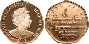 Isle of Man / Fifty Pence Gold 2018 Coronation Anniversary - obverse photo