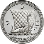 Isle of Man / Platinum Quarter Ounce 1987 Noble / Liberty privy mark - reverse photo