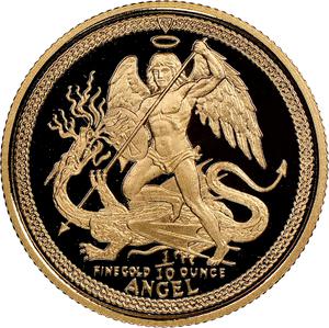 Isle of Man / Gold Tenth-Ounce 1986 Angel - reverse photo
